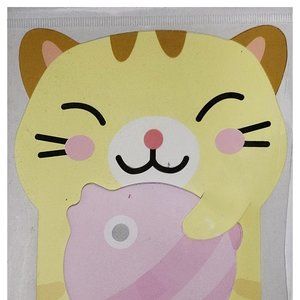 Kawaii Cat Neko Kitty & Fish memo pad sticky Post-it note Stationery set